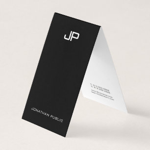 Modernes Schwarzweiss-Monogramm-elegantes Visitenkarten