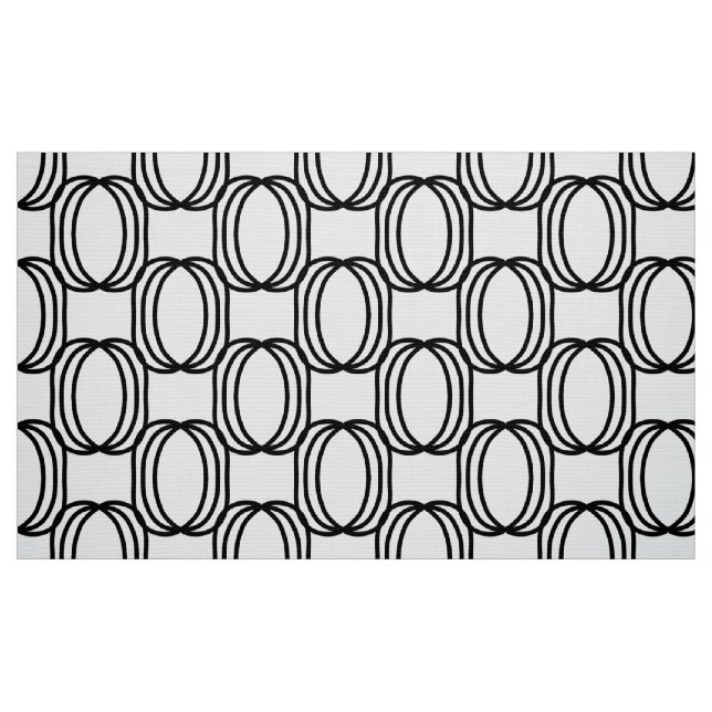 Modernes Schwarzweiß-Stoff Stoff (Fat Quarter (45,7 x 55,9 cm))