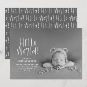 Modernes Schwarzweiß-Typografie-Foto Ankündigung