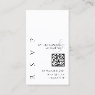 Modernes Schwarzweiß-UAWG mit QR-Code Visitenkarte