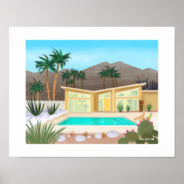 Modernes Schwimmbad House Kunst Printing Poster (Vorne)