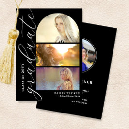 Modernes Script 4-Foto Arch Abschluss Ankündigung