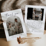 Modernes Script Arch Foto Hochzeit Danke Karte<br><div class="desc">Das ist ein elegantes, modernes Hochzeitsgeschenk-Template mit einem schönen kalligraphischen Schriftart und minimalistischem Design. Bearbeiten Sie die meisten Formulierungen und alle Farben. // Für passende Artikel besuchen Sie bitte die "ALICE" Kollektion im Sincerely By Nicole Zazzle Store. * Wenn Ihnen dieses Design gefällt, Sie es aber nicht für etwas finden,...</div>