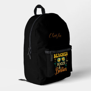 Modernes Script Bachelorette Beach Party Swag Bedruckter Rucksack