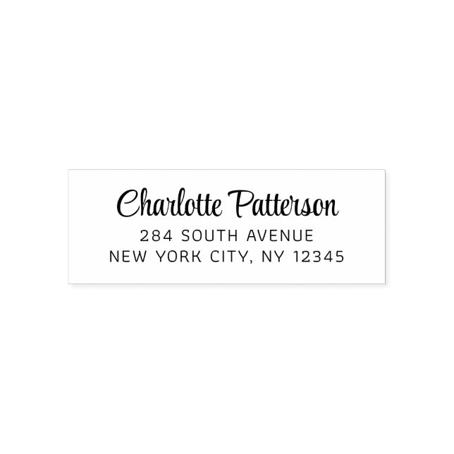 Modernes Script Berufliche Persönliche Rücksendead Permastempel (Design)