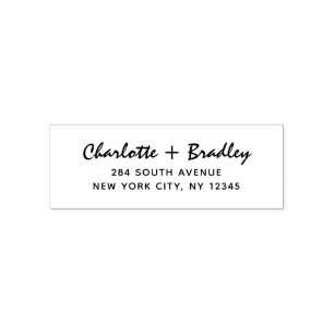 Modernes Script Berufliche Persönliche Rücksendead Permastempel