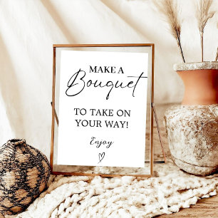 Modernes Script-Blume-Bar-Zeichen Poster