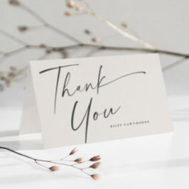 Modernes Script Boho Brautparty Dankeskarte