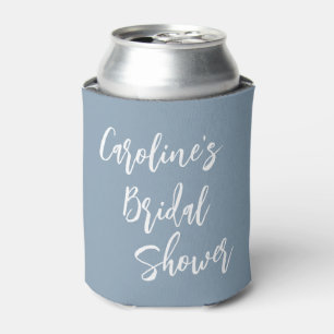 Modernes Script-Brautparty Custom Dusty Blue Dosenkühler
