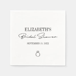 Modernes Script-Brautparty Serviette