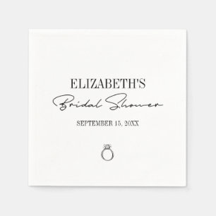 Modernes Script-Brautparty Serviette