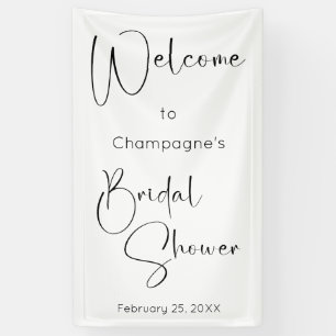 Modernes Script-Brautparty Willkommen Banner