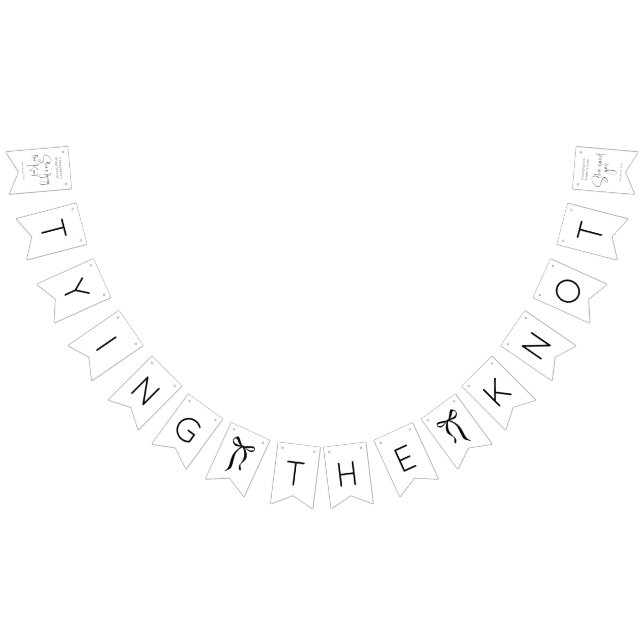 Modernes Script-Brautparty Wimpelkette (Alle)