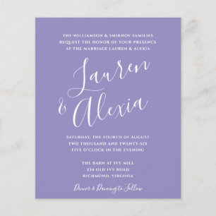 Modernes Script Budget Foto Hochzeitseinladung