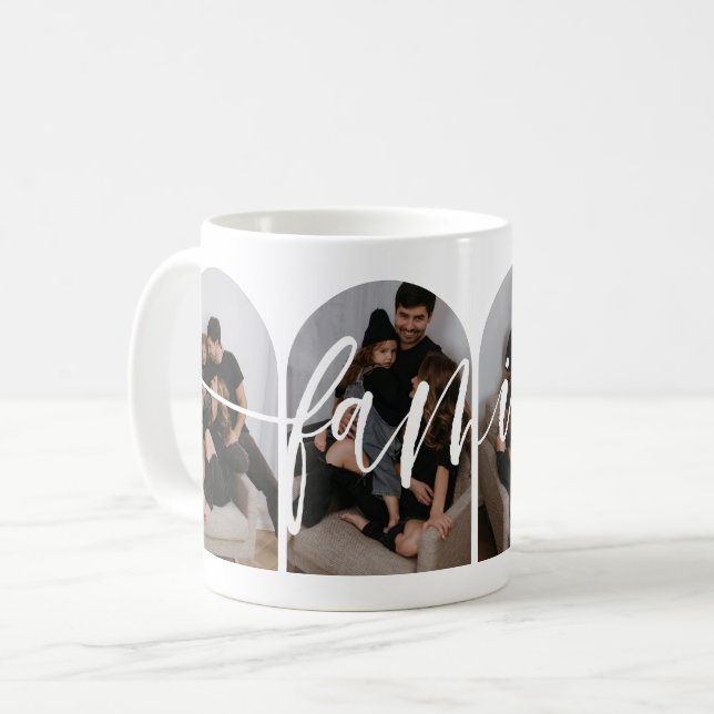 Modernes Script Family Foto Kaffee Tasse (Vorderseite Links)