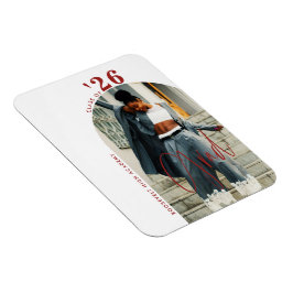Modernes Script Foto 2024 Minimalistischer Abschlu Magnet