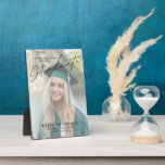 Modernes Script-Foto-Abschluss Fotoplatte<br><div class="desc">Ein modernes und elegantes Abschluss-Geschenk für Ihre Nachwuchskinder,  Freunde oder Kollegen. Es enthält eine Schrift und ein Foto des Absolventen.</div>