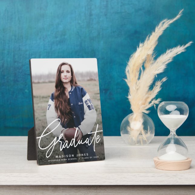 Modernes Script-Foto-Abschluss Fotoplatte (Seite)