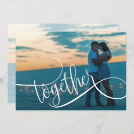 Modernes Script-Foto für Hochzeiten speichern das  Save The Date