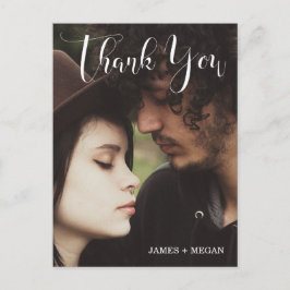 Modernes Script Foto Hochzeit/ Verlobung Vielen Da Postkarte