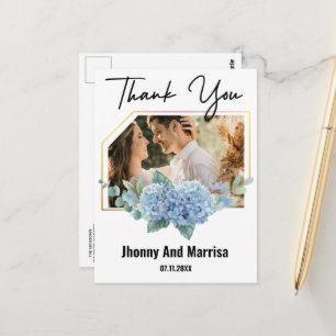 Modernes Script-Foto Hochzeitskarte Postkarte