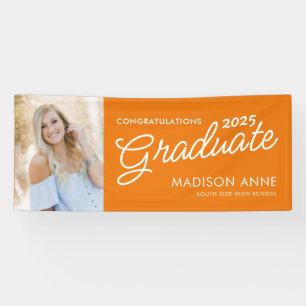 Modernes Script-Foto Orange Abschluss Banner