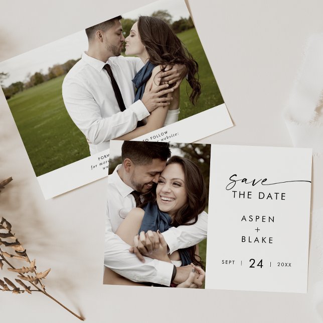 Modernes Script-Foto Save the Date (Von Creator hochgeladen)