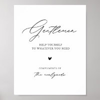 Modernes Script Gentlemen Wedding Bad Sign