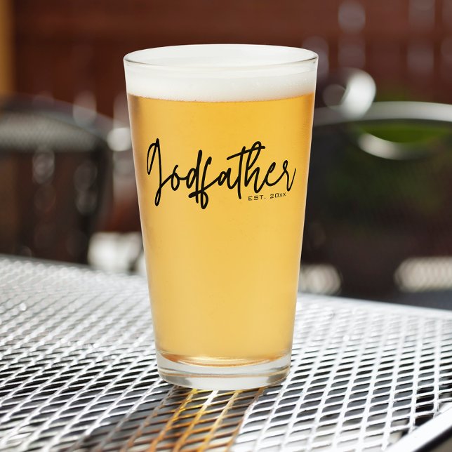 Modernes Script Godvater etablierte Date Glass Cup Glas (Von Creator hochgeladen)