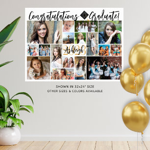 Modernes Script Graduate 17 Foto Collage Poster