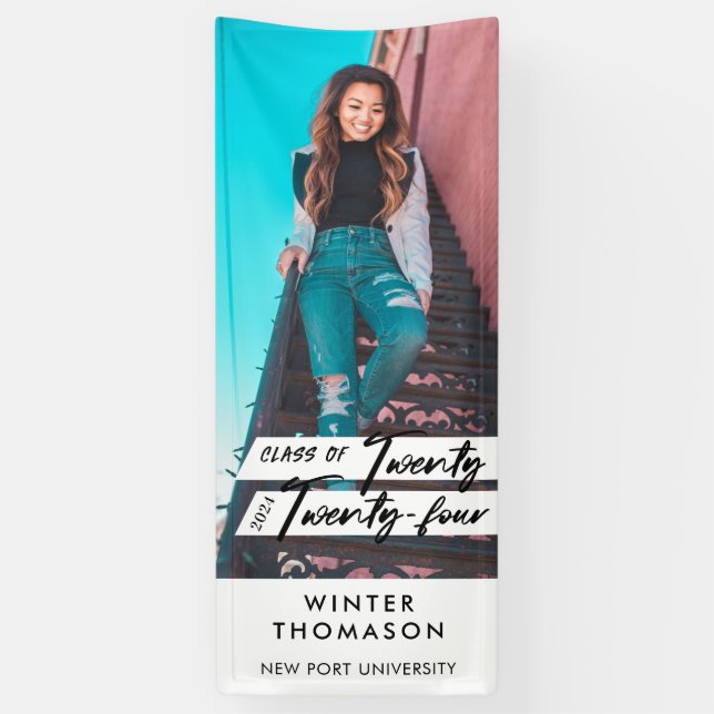 Modernes Script-Graduate 22 Foto Banner (Vertikal)