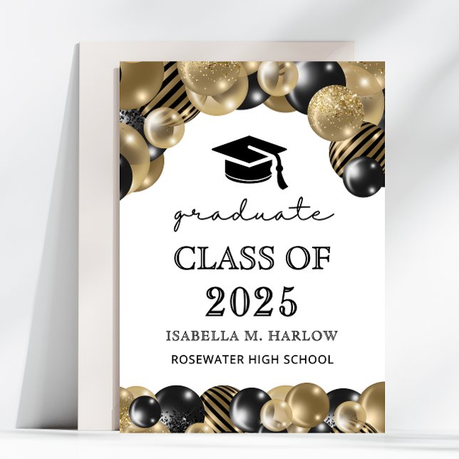 Modernes Script Graduate Ankündigung (Von Creator hochgeladen)