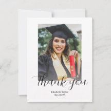 Modernes Script Graduate Einfaches Foto Abschluss