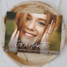 Modernes Script Graduate Einfaches Foto Abschluss