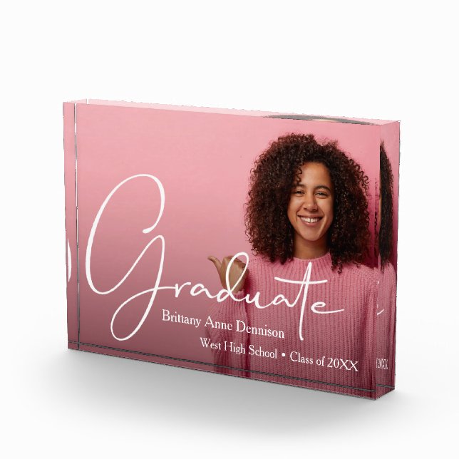 Modernes Script Graduate Fotoblock