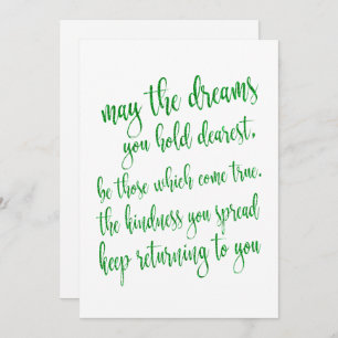 Modernes Script Green Glitzer St Patrick's Day Par Einladung
