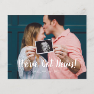 Modernes Script Green Wir haben News Pregnancy Got Flyer