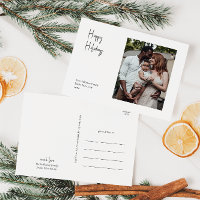 Modernes Script Happy Holidays Single Foto