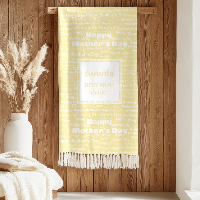 Modernes Script Happy Mother’s Day Geschenk für si Sherpadecke (Modern Script Happy Mother’s Day Gift for Her Sherpa Blanket )