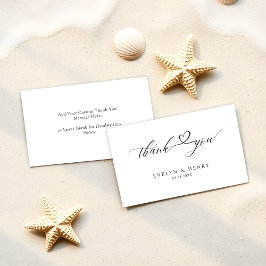 Modernes Script Heart Wedding Budget Vielen Dank Mitteilungskarte