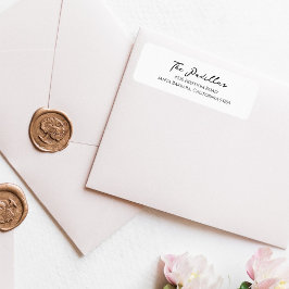 Modernes Script Holiday Rücksendeadresse Sticker