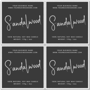 Modernes Script-Kosmetik-Kerzensiegel Aufkleber