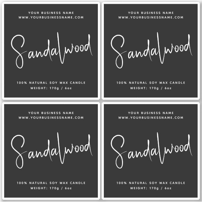 Modernes Script-Kosmetik-Kerzensiegel Aufkleber (Vorderseite)