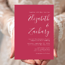 Modernes Script Magenta Wedding