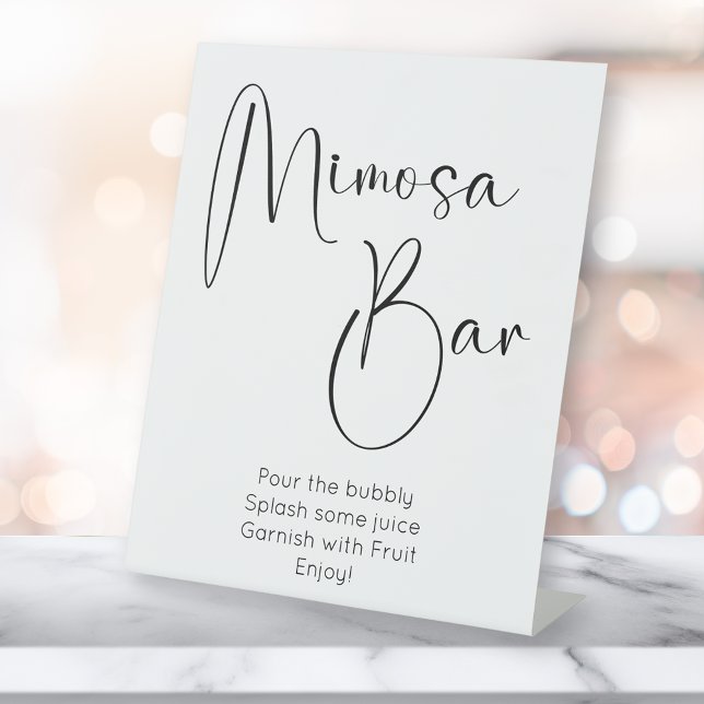 Modernes Script Mimosa Bar Sockelschild (Von Creator hochgeladen)