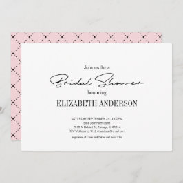 Modernes Script mit Ring-Brautparty Einladung