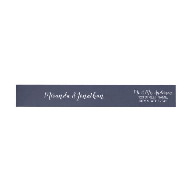 Modernes Script Navy Blue Wedding (Person)