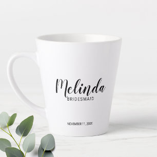 Modernes Script Personalisiert Bridesmaier Coffee  Milchtasse