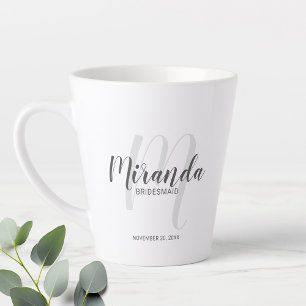 Modernes Script Personalisiert Bridesmaier Coffee Milchtasse