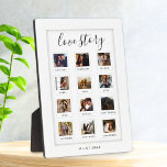 Modernes Script Personalisiert Couple Liebe Story  Fotoplatte<br><div class="desc">Moderne Personalisierte Couple Liebe Story Foto Plakat</div>